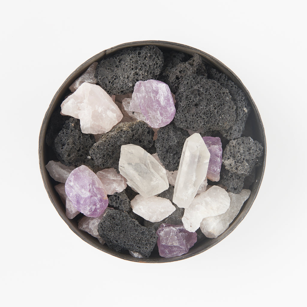 ラヴァ天然石 ローズ　真上